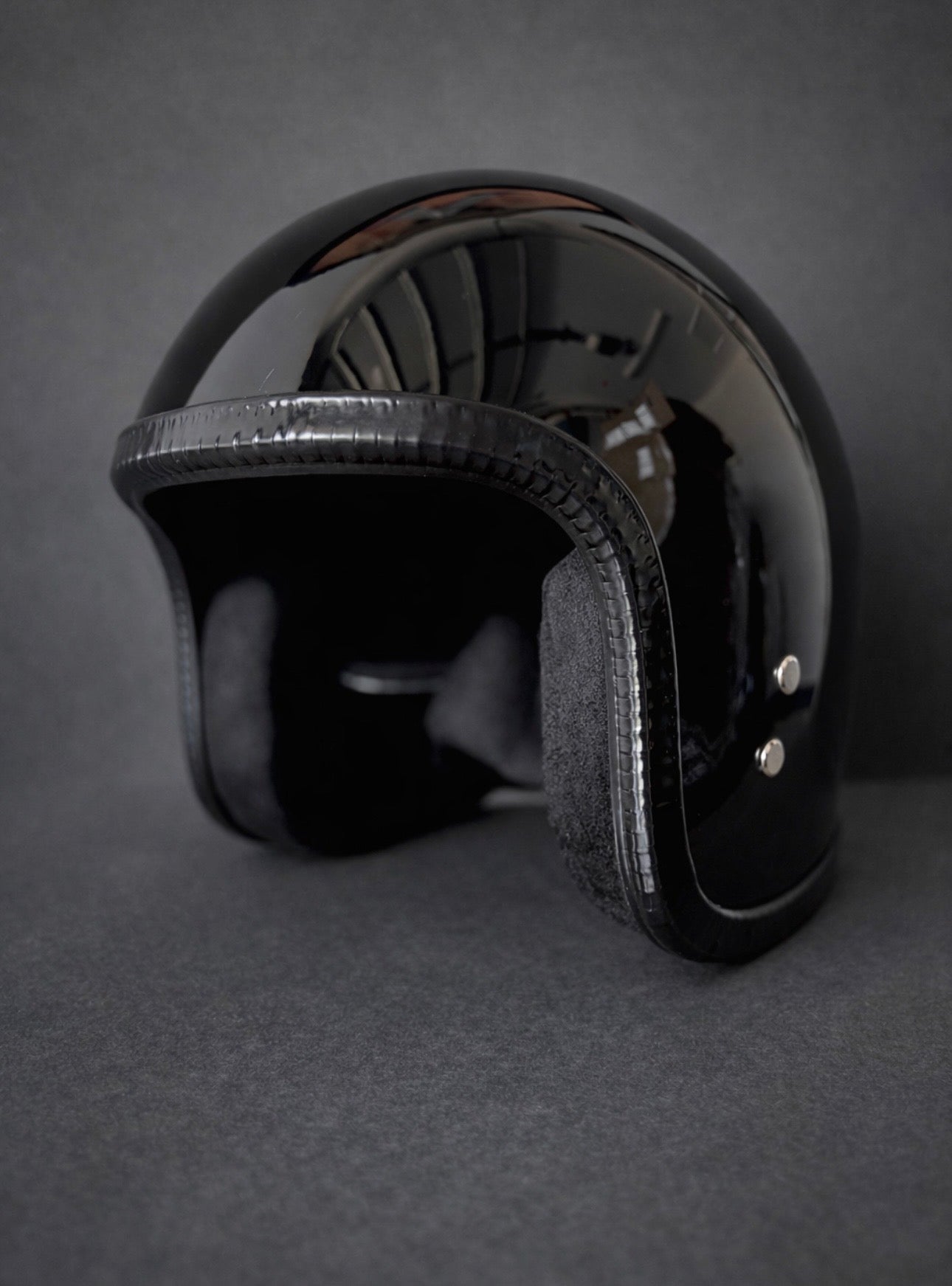 Skull cap helmet GLOSS BLACK